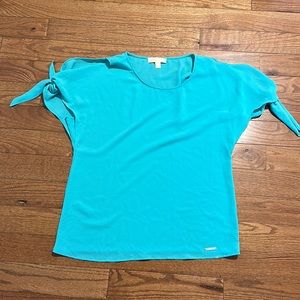 Michael Kors teal cold shoulder